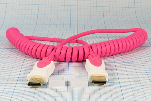 шнур шт HDMI-шт HDMI\2,0м\Au/пл\роз.витой\\17-7026