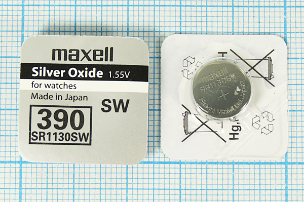 бат  1,5В\\11,6x3,1\SW\SR1130/390\MAXELL