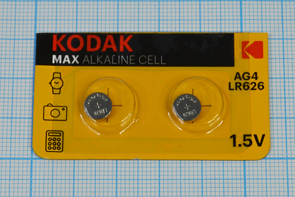 бат  1,5В\\ 6,8x2,6\Alk\AG4/LR626/177/377A\KODAK