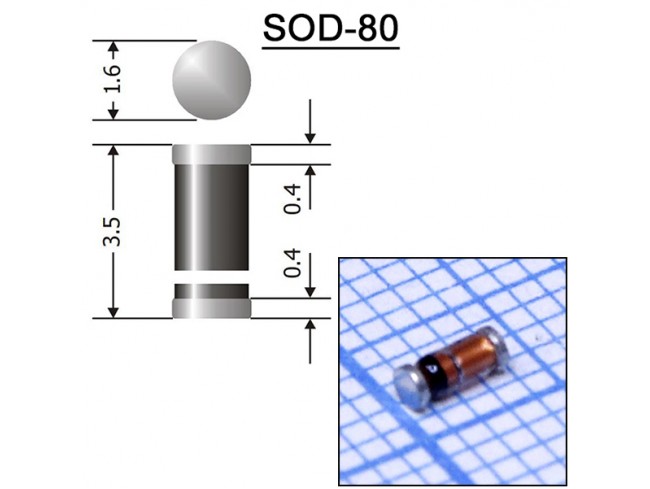 Двып 75\ 0,15А\LL4148\SOD-80 Двып 75\ 0,15А\LL4148\SOD-80